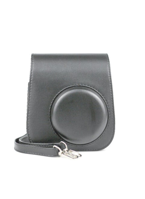Suitable For Fuji Polaroid Mini 11 Solid Color Camera Bag Digital Camera Fitted Storage Protective Case Messenger Bag-Color:Dark Night Gray (opp Bag)