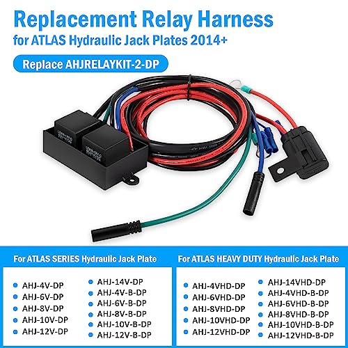 USSKYBOY Replacement Relay Harness for Atlas Hydraulic Jack Plates 2014+, Replace AHJRELAYKIT-2-DP - Image 2