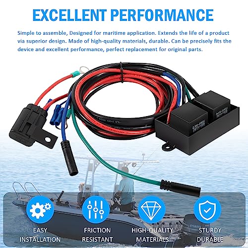 USSKYBOY Replacement Relay Harness for Atlas Hydraulic Jack Plates 2014+, Replace AHJRELAYKIT-2-DP - Image 4