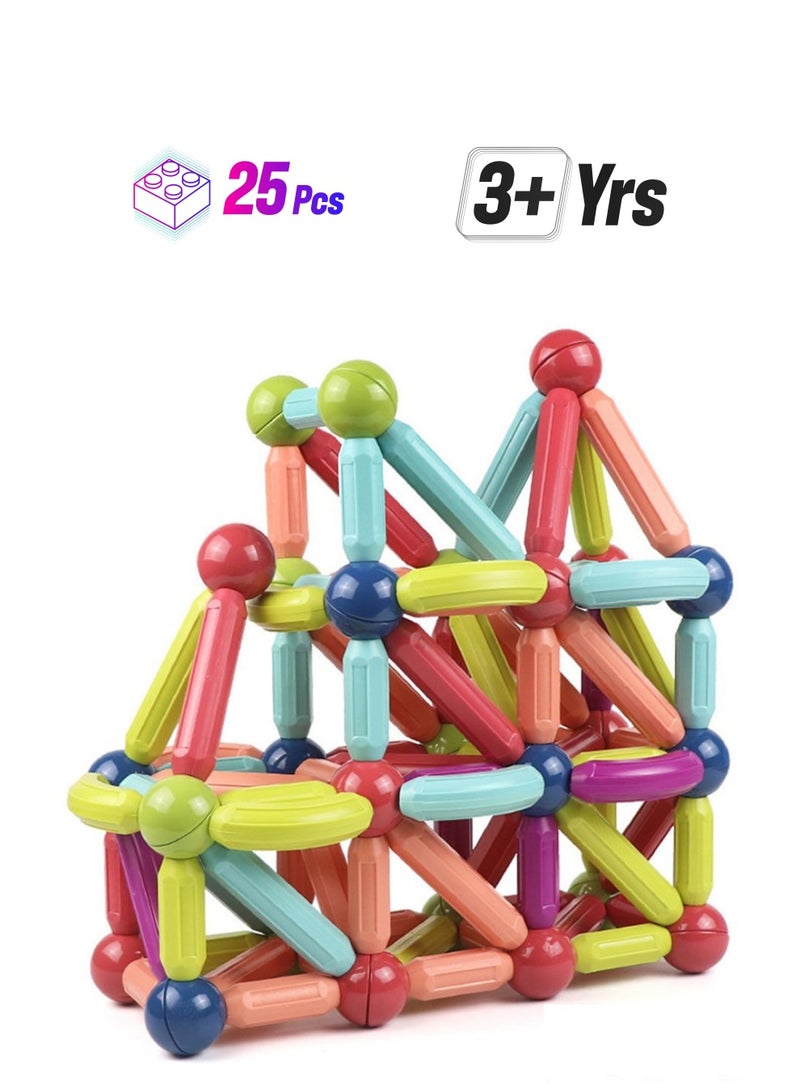 Colorful Educational Magnetic Pieces Set 25 Pieces - Image 1