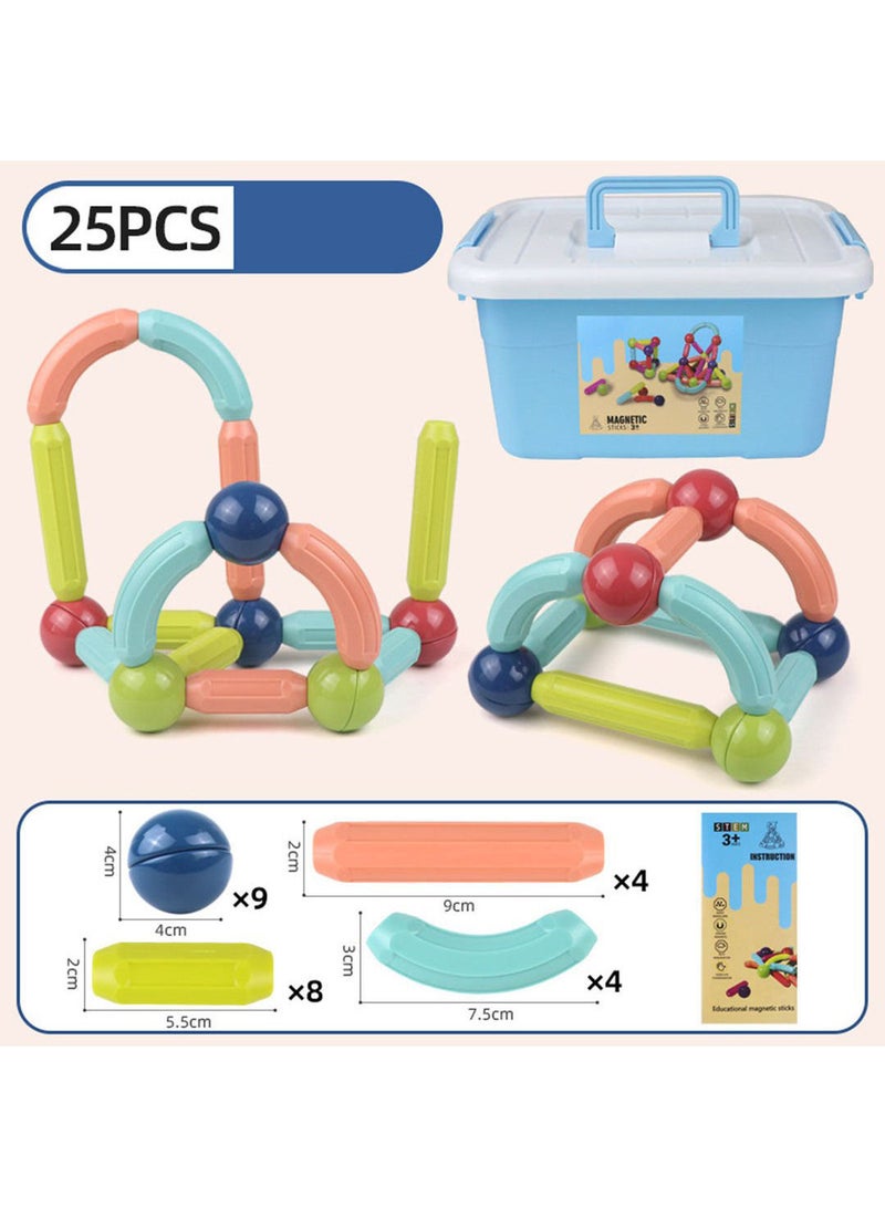 Colorful Educational Magnetic Pieces Set 25 Pieces - Image 2