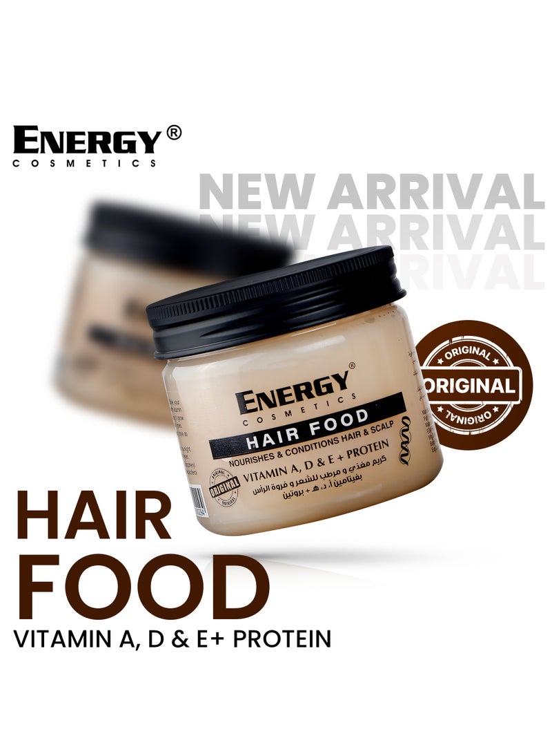 إنيرجي كوزماتيكس كريم مغذي و مرطب للشعر وفروة الرأس بفيتامين A وD وE + البروتين 200 مل