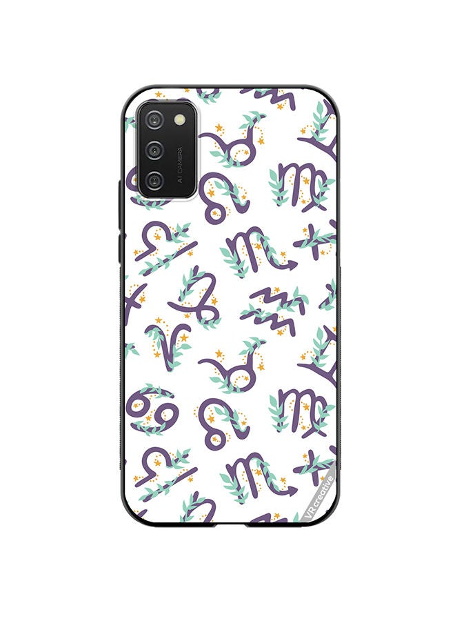 VR CREATIVE Protective Case Cover For Samsung Galaxy A03s Cute Vector Pattern With Zodiac Sign Design Multicolour - Image 1