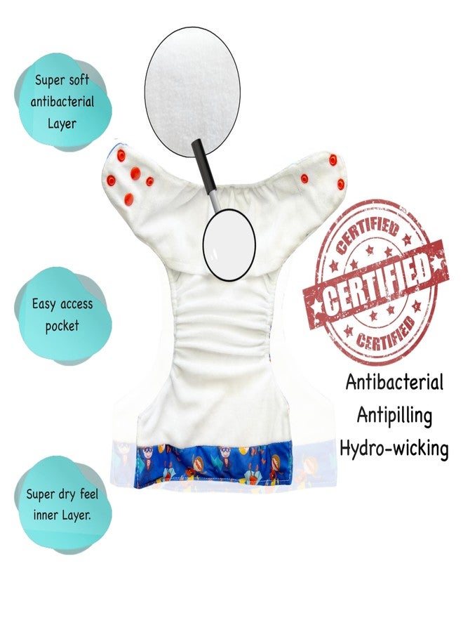 Dumbledo Premium Cloth Diaper with Cotton Insert (Pack of 2) | Soft & Gentle | Leakproof | Travel Friendly | Perfect for Indian Summers | 3 Months - 3 Years | Unisex Baby - Image 3