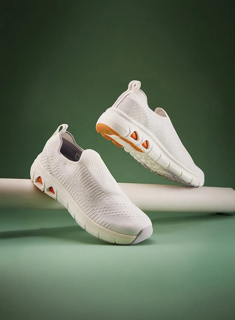 Men's White Slip On Shoes - Lightweight, Minimalist Designed for Style