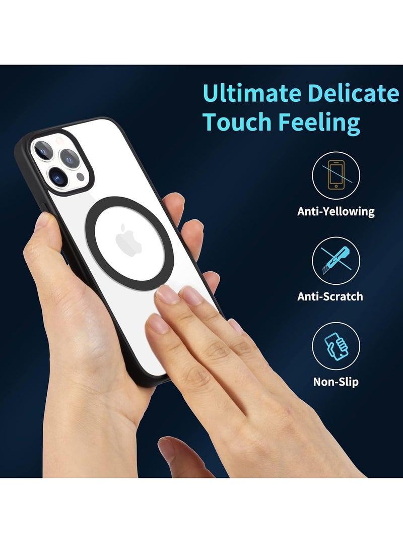 تين تك جراب حماية شفاف مغناطيسي متوافق مع ماج سيف لموبايل ايفون 11 برو / iPhone 11 Pro مضاد للصدمات والخدوش (اسود) جراب خلفي سيليكون من تين تيك - Image 3