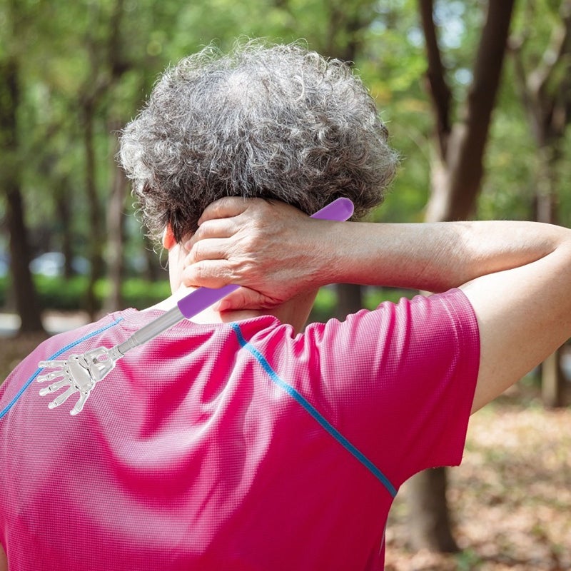 🔧 أداة خدش الجسم بمقبض يدوي معدني مقاومة للصدأ قابلة للسحب مع مخلب للتدليك عبوة واحدة - Image 1