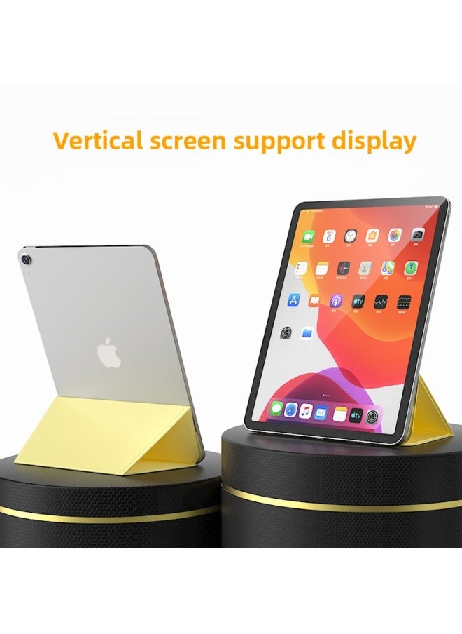 ماركة غير محددة - مناسبة لقوس الكمبيوتر اللوحي Ipad10 شاشة أفقية ورأسية قابلة للطي Pro11 زاوية مزدوجة تدعم Air5 دعامة جذب مغناطيسية - اللون: أصفر جيلي - الأبعاد المطبقة: iPad10 - Image 1