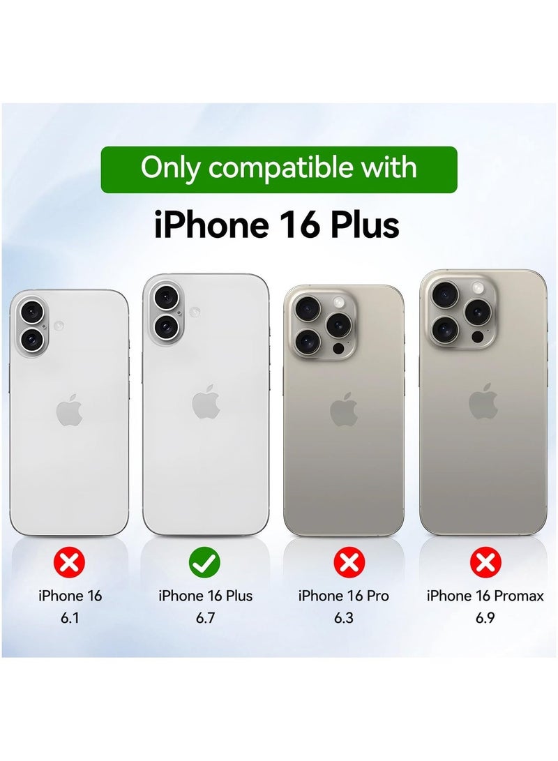 أكاليكس جراب شفاف متوافق مع iPhone 16 Plus، جراب شفاف من مادة TPU مع 4 زوايا حماية ضد الصدمات وحماية الكاميرا ومضادة للانزلاق، لهاتف iPhone 16 Plus (شفاف) - Image 2