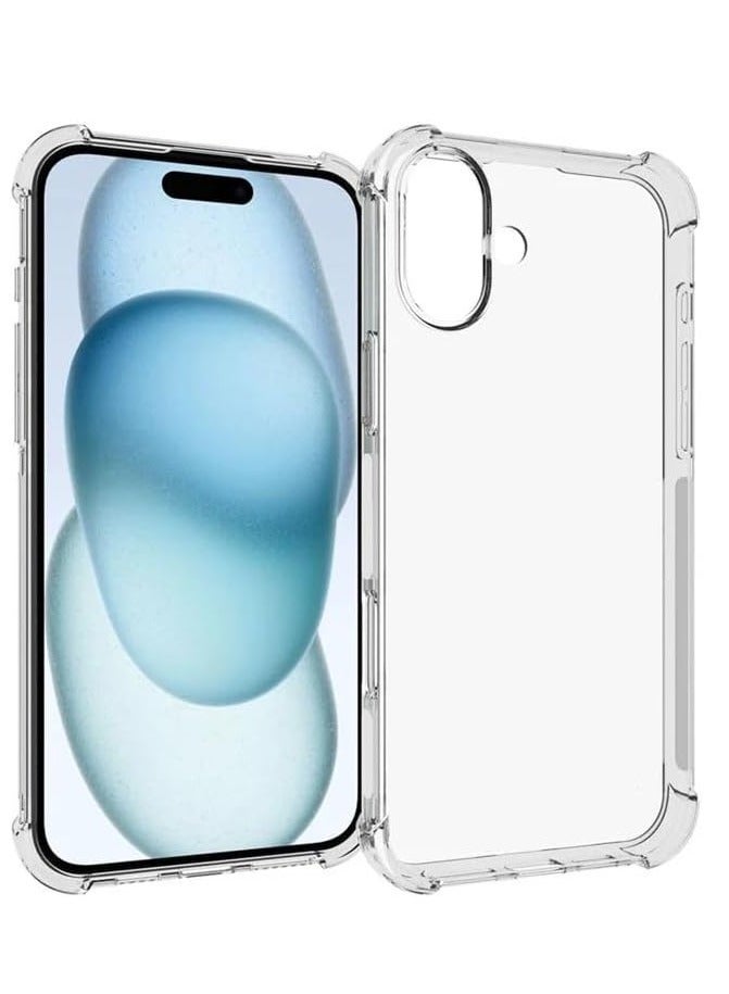 أكاليكس جراب شفاف متوافق مع iPhone 16 Plus، جراب شفاف من مادة TPU مع 4 زوايا حماية ضد الصدمات وحماية الكاميرا ومضادة للانزلاق، لهاتف iPhone 16 Plus (شفاف) - Image 1