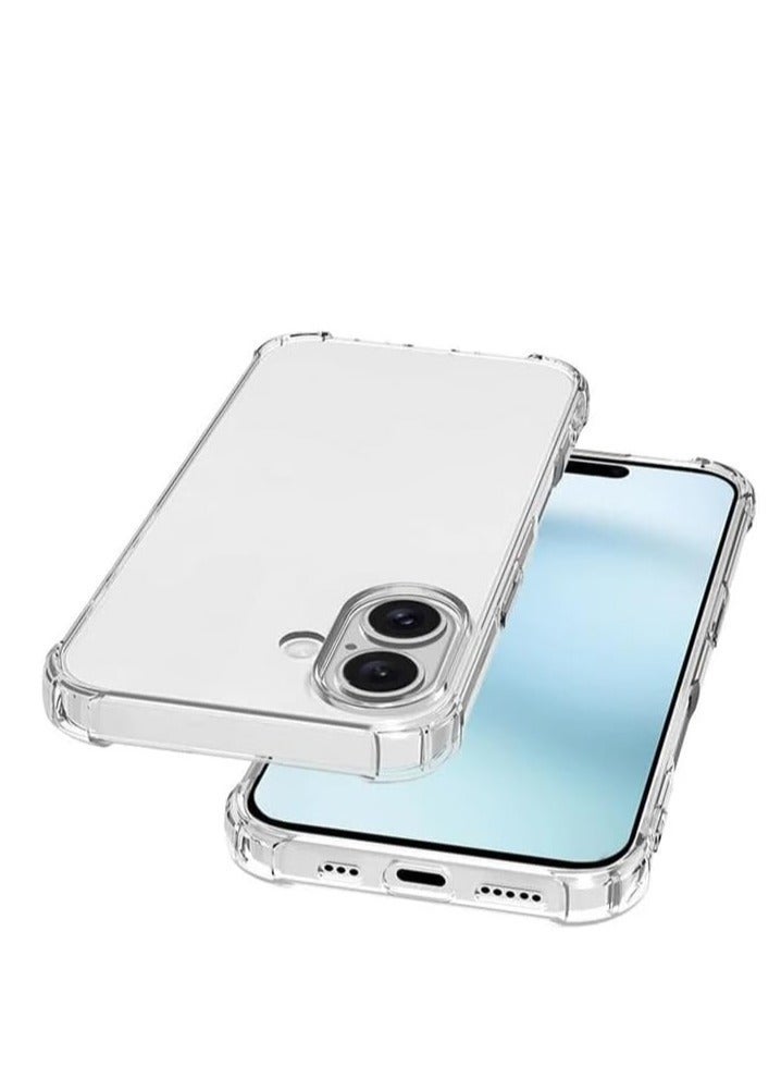 أكاليكس جراب شفاف متوافق مع iPhone 16 Plus، جراب شفاف من مادة TPU مع 4 زوايا حماية ضد الصدمات وحماية الكاميرا ومضادة للانزلاق، لهاتف iPhone 16 Plus (شفاف) - Image 3