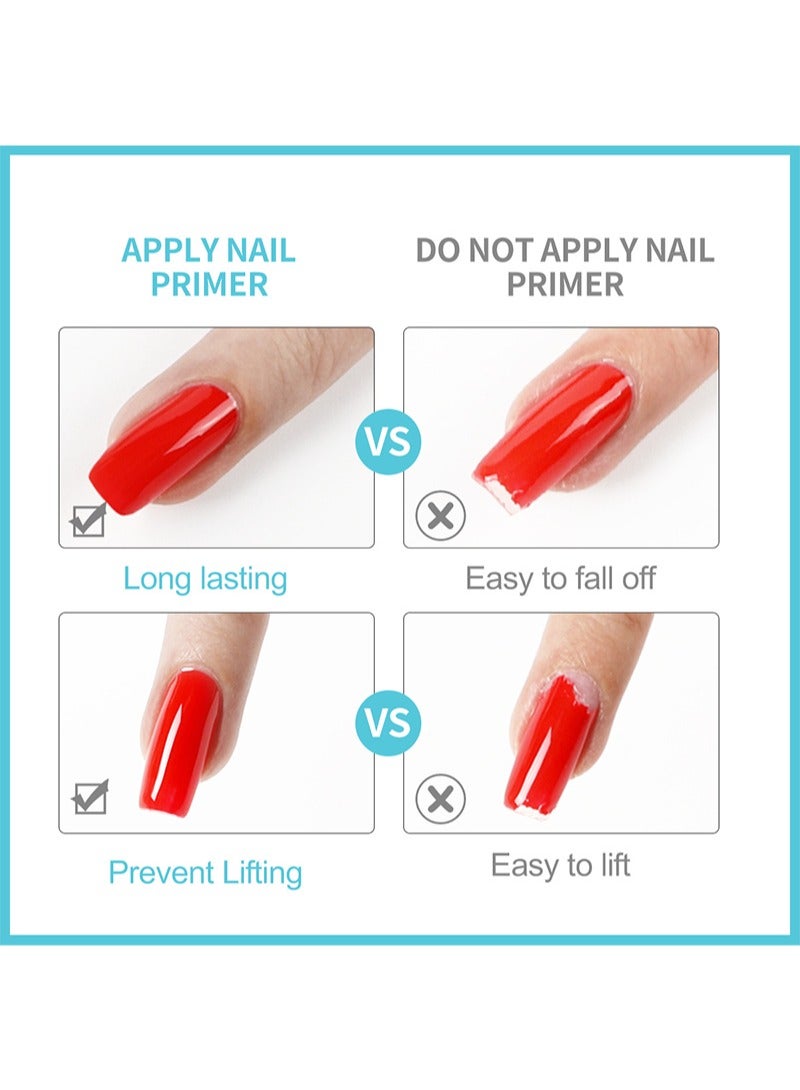 AS Nail Primer and Dryer Set, Nail Prep Dehydrator，Professional Acid Free Nail Polish, Air Dry Long Lasting Nail Polish for Acrylic Nails and UV Gel Nail Polish Powder - Image 4