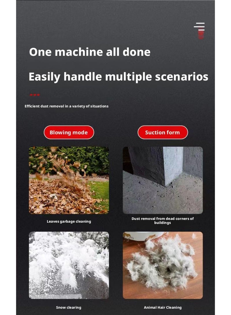 Halamine 21V Leaf Blower，Electric Blower，Air Blower And Suction Vacuum,With Collection Bag, For Home And Garden, Yellow - Image 5