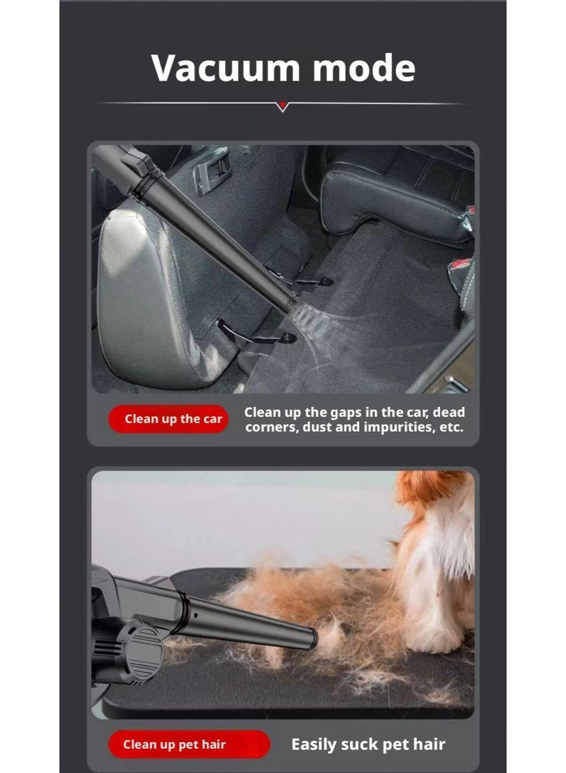 Halamine 21V Leaf Blower，Electric Blower，Air Blower And Suction Vacuum,With Collection Bag, For Home And Garden, Yellow - Image 3