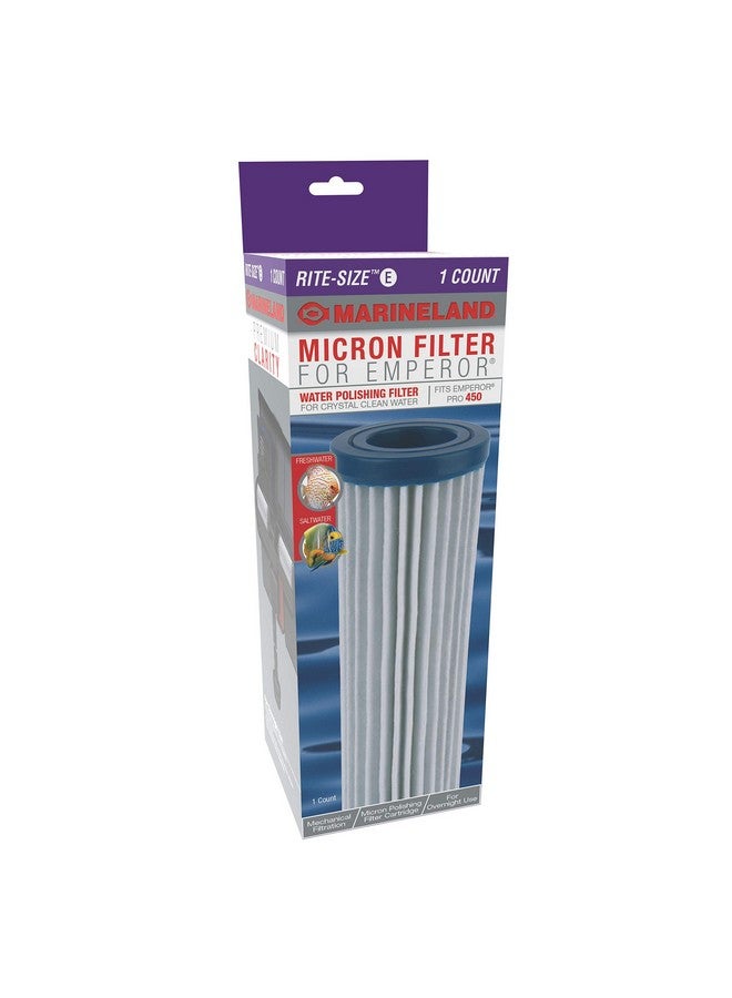 مارين لاند فلتر ميكرون من مارينلاند، عبوة واحدة، خرطوشة تلميع المياه، تناسب فلتر إمبيرور برو 450، مقاس مناسب E - Image 1