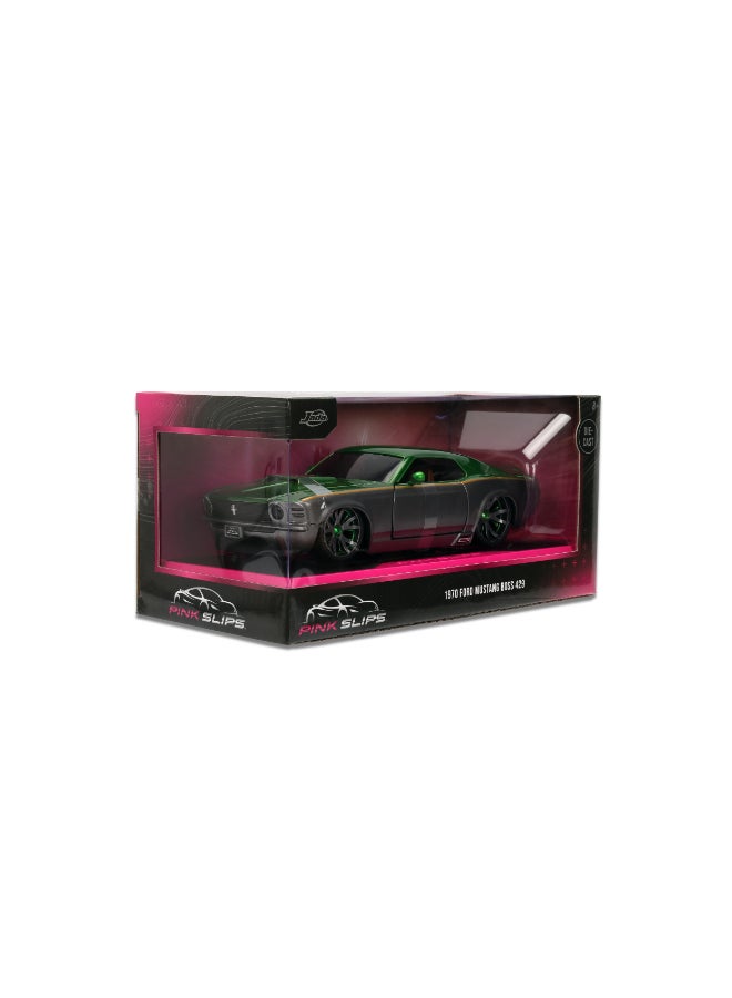 JADA جادة سلاسل وردية 1:24 - 70 فورد موستانج، سيارة مصبوبة مع قاعدة، ألعاب للأطفال والبالغين - Image 3