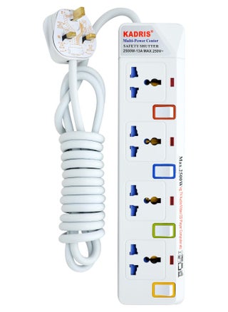 Power Strips 914 Heavy Duty Extension Cord with 4 way Outlets with individual switch, Charging Socket with 3 meter Heat resistant  Extension Cord (White) - pzsku/Z4648636F05F3A541B496Z/45/1742215326/2bac4065-ae1b-4962-be76-5eb1d2c48645