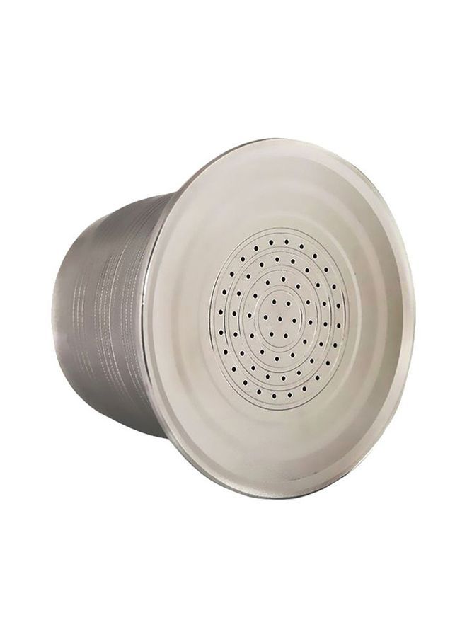 NIBEMINENT Refillable Stainless Steel Coffee Filter Cup Silver  - Image 1