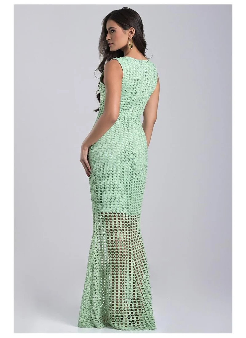 Carmen Steffens  Long Mermaid Dress in Sweet Herb Green for Women | Best Price UAE