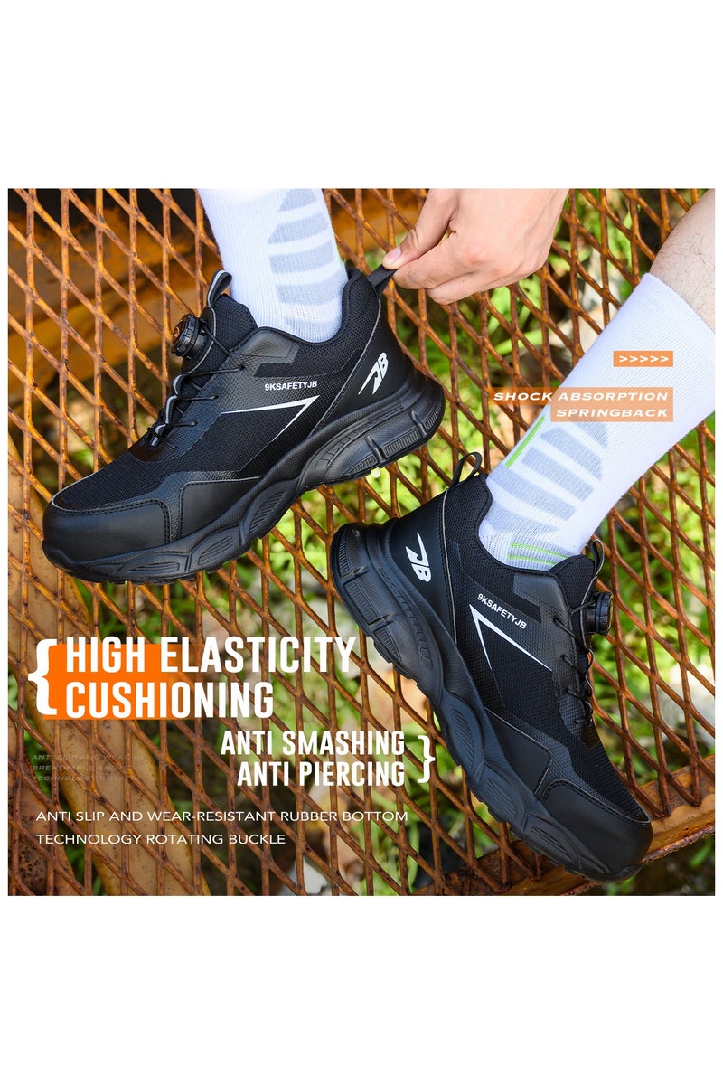 general Summer men's breathable safety shoes steel toe work shoes, anti-smash composite steel toe + puncture-proof Kevlar, durable, wear-resistant and breathable. - Image 3