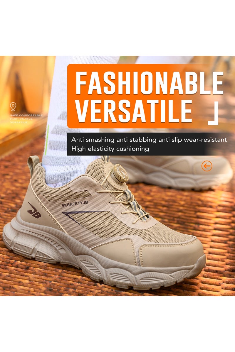 general Summer men's breathable safety shoes steel toe work shoes, anti-smash composite steel toe + puncture-proof Kevlar, durable, wear-resistant and breathable. - Image 2