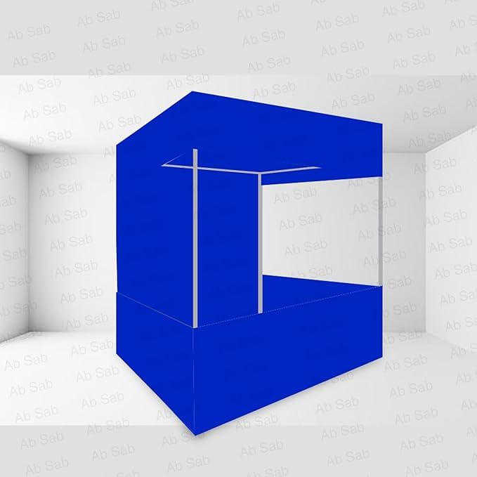 Generic Promotional Canopy Tent 4X4X7 Promotional Tent Folding Commercial Marketing Tents Kiosk Blue Set of 1 Blue  - Image 1