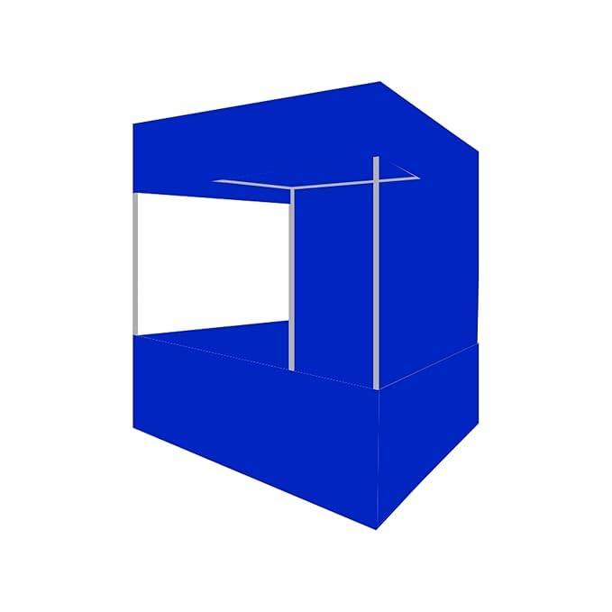 Generic Promotional Canopy Tent 4X4X7 Promotional Tent Folding Commercial Marketing Tents Kiosk Blue Set of 1 Blue  - Image 3