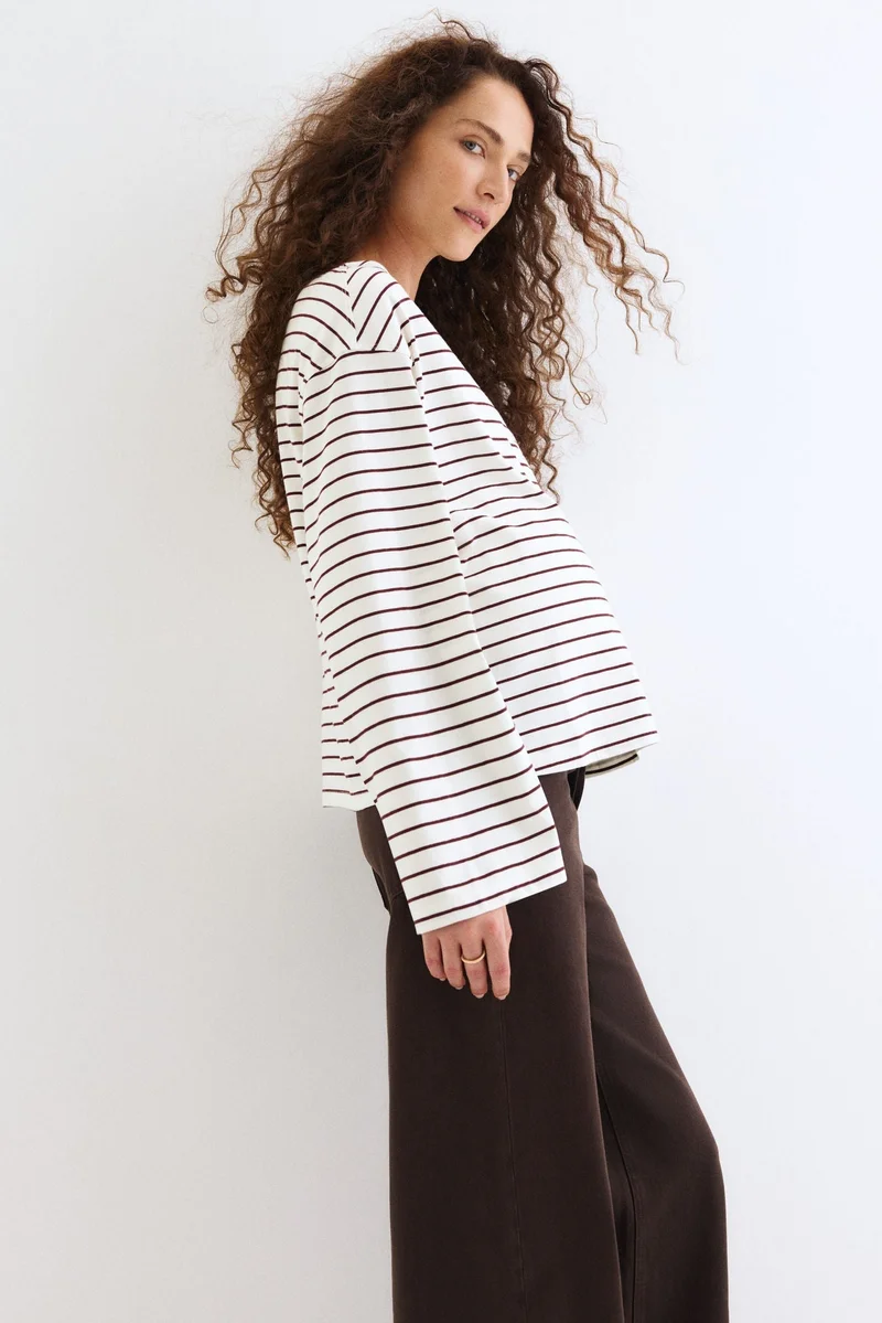 اتش اند ام بلوزة جيرسيه لفترة الحمل وما بعدها