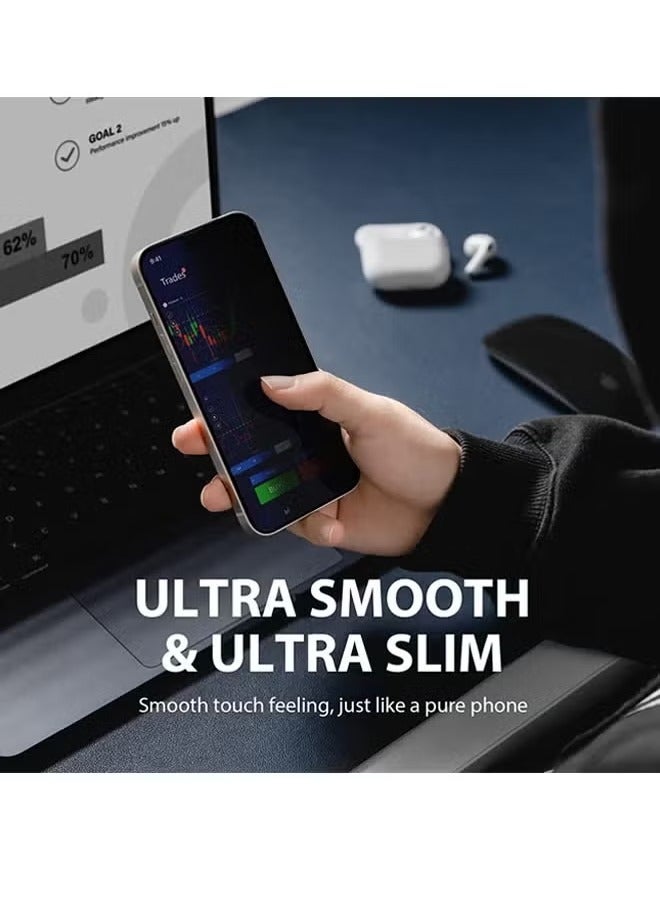 Privacy Screen Protector For iphone 16, 9H Tempered Glass for Ultimate Durability & Security- Black - Image 4