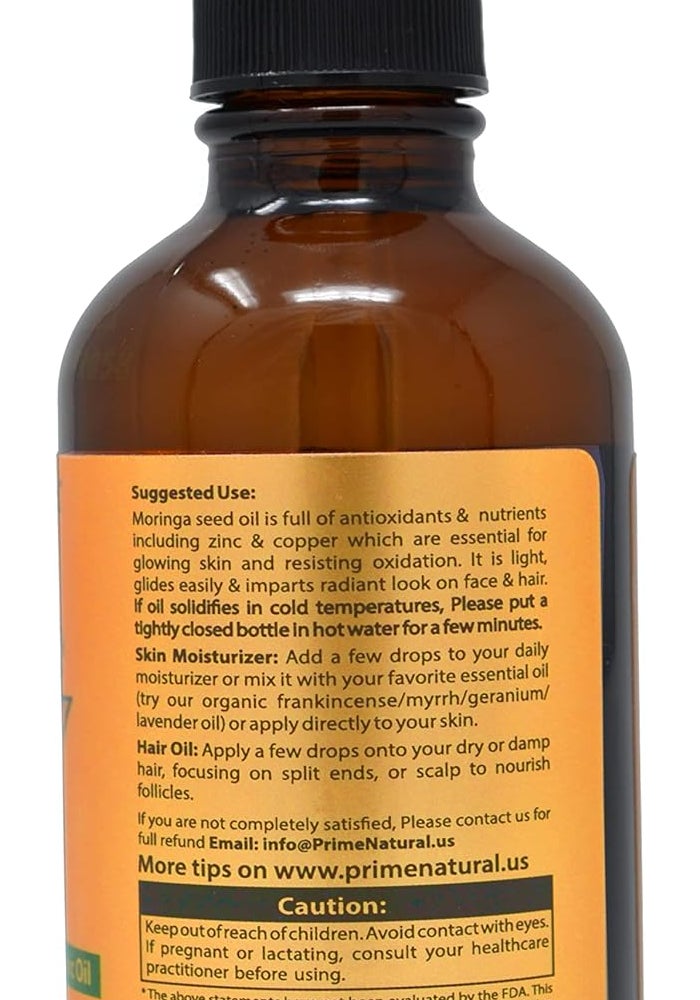 PRIME NATURAL Organic Moringa Oil - 100% Pure & USDA Certified - Image 3