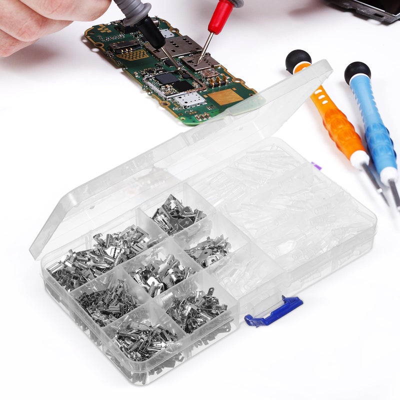 540pcs Spade Terminal Connectors Kit 2 8mm to 6 3mm Male Female Crimp Set with Insulating Sleeves - Image 5