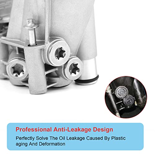 ONER 926-876 926-959 محول مبرد زيت المحرك وفلتر الزيت من الألمنيوم، متوافق مع 2011-2016 كرايسلر 200 300، دودج تشارجر، جراند شيروكي، رانجلر 3.6L V6، بديل# 68105583AF - Image 4