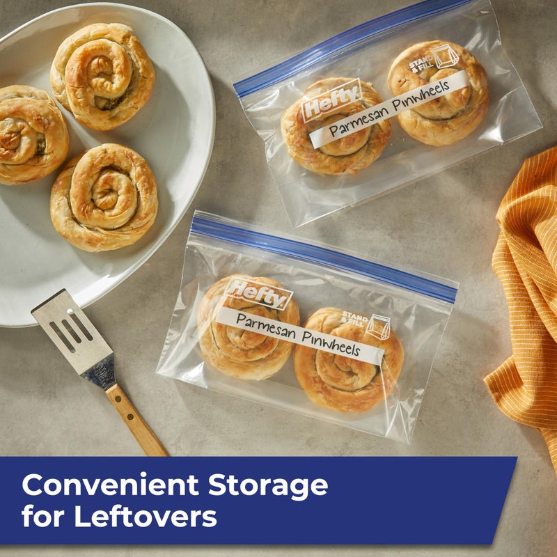 Hefty Press to Close Plastic Freezer Bags, Half Gallon Size, 20 Count - Image 5