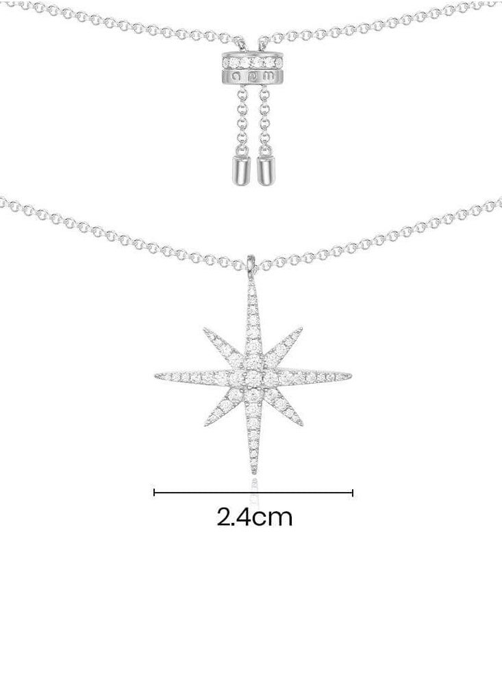 APM cubic zirconia women's fashionable and versatile meteor necklace six pointed star AP9606OX - pzsku/Z4648CB851CC097196E49Z/45/_/1733649839/f6b880a9-1e80-435e-9f60-14d3bca1c705