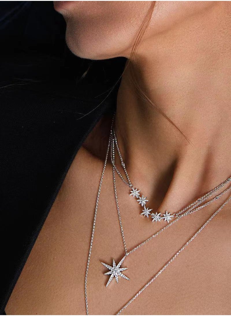 APM cubic zirconia women's fashionable and versatile meteor necklace six pointed star AP9606OX - pzsku/Z4648CB851CC097196E49Z/45/_/1733649840/7edf53e7-6164-4bba-8859-2480f905071a