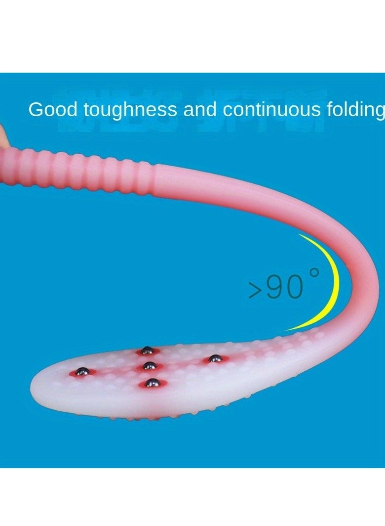 Loquat 1pcs Magnetic Health Silicone Meridian Tapping Board, Meridian Tapping Board Stick Tapping Board Knock Back Tapping Stick Health Tapping (Red) - Image 1