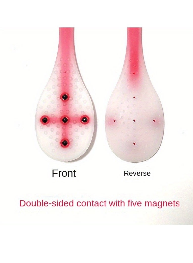 Loquat 1pcs Magnetic Health Silicone Meridian Tapping Board, Meridian Tapping Board Stick Tapping Board Knock Back Tapping Stick Health Tapping (Red) - Image 4