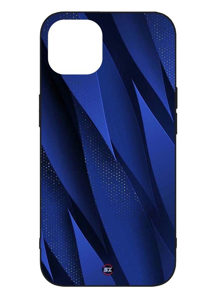 Service Zone Protective Printed Mobile Cover 3D Abstract Art Design In Blue Shade For Apple iPhone 13 Pro 