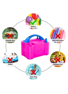 VIO High Power Electric Portable Balloons Inflator Blower Machine With Dual Nozzle Uae Pin Plug Type Balloon Pump Air Inflator For Balloons  - Image 4