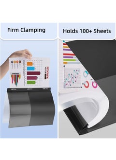 Hautoco 12 Pack Plastic Report Covers With 3-Prong Fasteners Clear Front Resume Portfolio Folder For 8.5X11 Letter Size Paper, Presentation Document Report Folders For Office School Use, Black  - Image 4