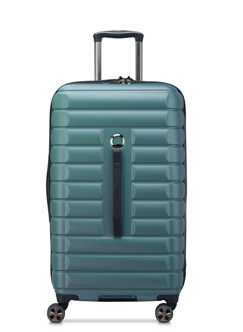 DELSEY Shadow 5.0 Expendable Double wheel luggage Trolley Suitcase with Weight Indicator 75cm/27.50Inch, 90L, 4.54kg, Medium - Green