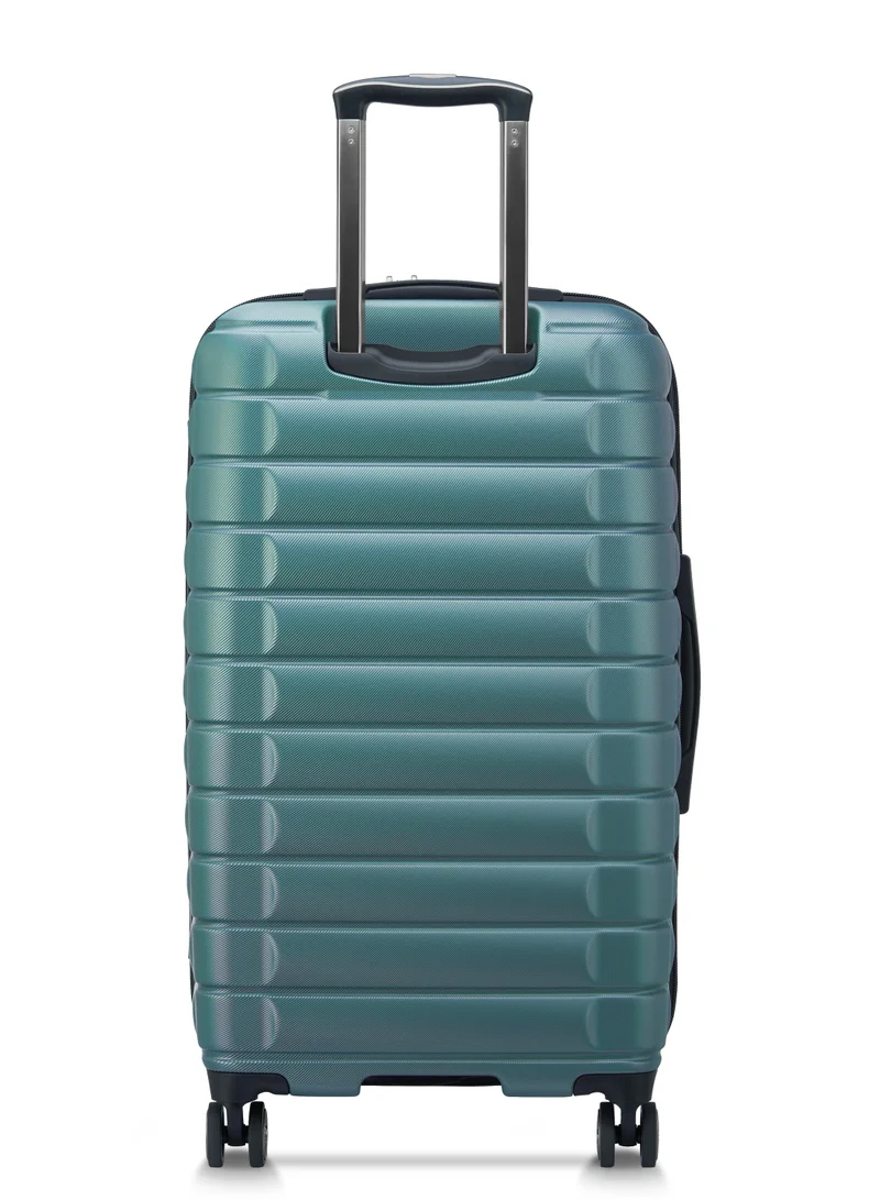DELSEY Shadow 5.0 Expendable Double wheel luggage Trolley Suitcase with Weight Indicator 75cm/27.50Inch, 90L, 4.54kg, Medium - Green