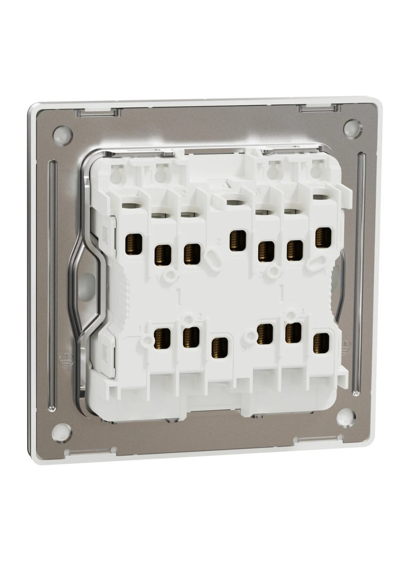 Schneider Electric Unica X 4-Gang Stainless Steel Switch - Image 4
