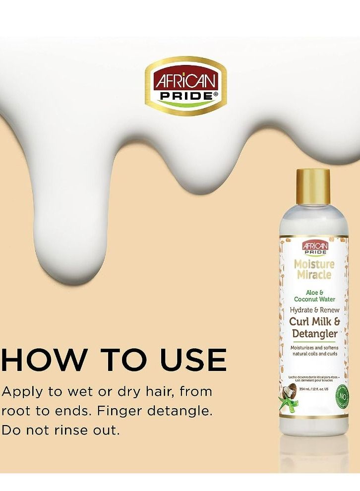 African Pride Moisture Miracle Milk & Detangler 354 ML - Image 3