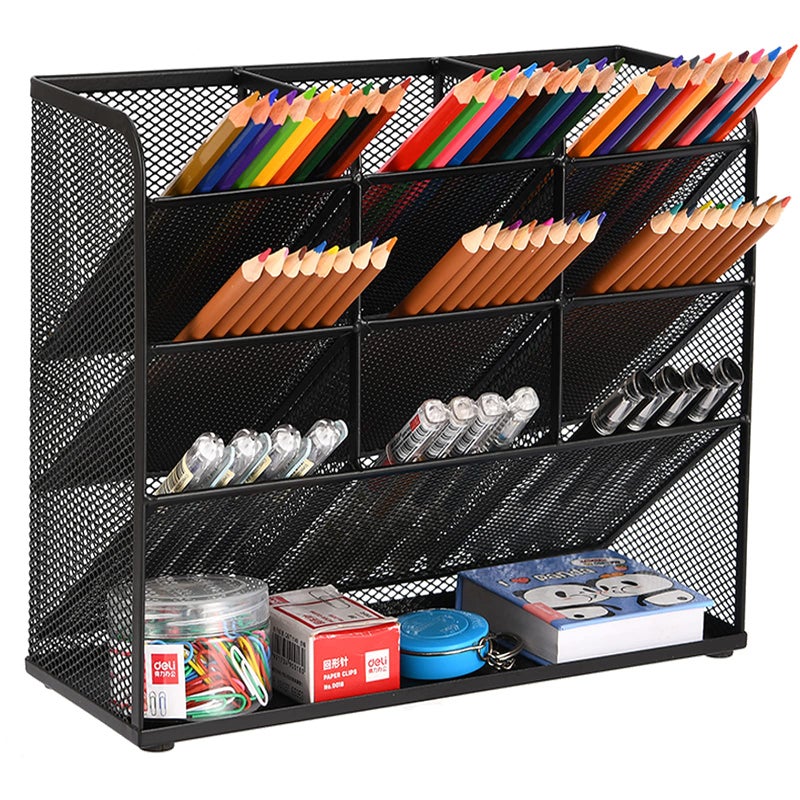 Marbrasse Mesh Desk Organizer, Multi-Functional Pen Holder, Desktop Stationary Organizer, Storage Rack for School Home Office Art Supplies (Mesh Pen Holder) - Image 1
