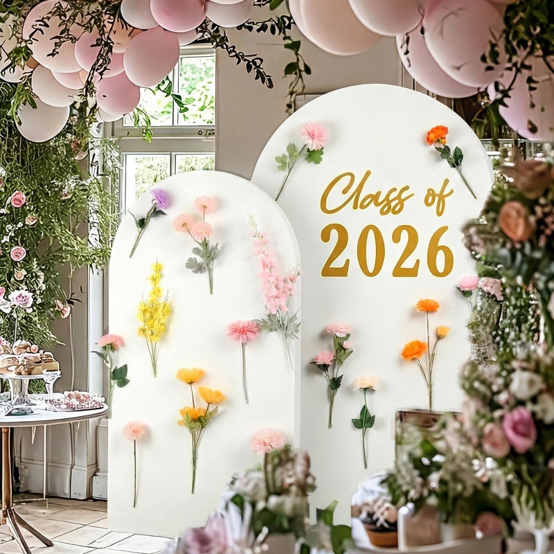 Suncalla 21 Pcs Wildflower Arch Backdrop Decorations for Graduation Realistic Floral Class of 2026 Graduate Photography Background Floral Graduation Decorations for Congrats Grad Party Decor - Image 5