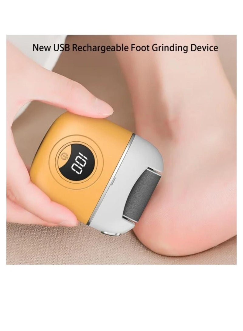 دينكس جهاز تلميع القدمين DENX القابل لإعادة الشحن مع شاشة LED، بطارية 500 مللي أمبير/ساعة، 3 رؤوس طحن - مزيل مسامير القدم الكهربائي - Image 5