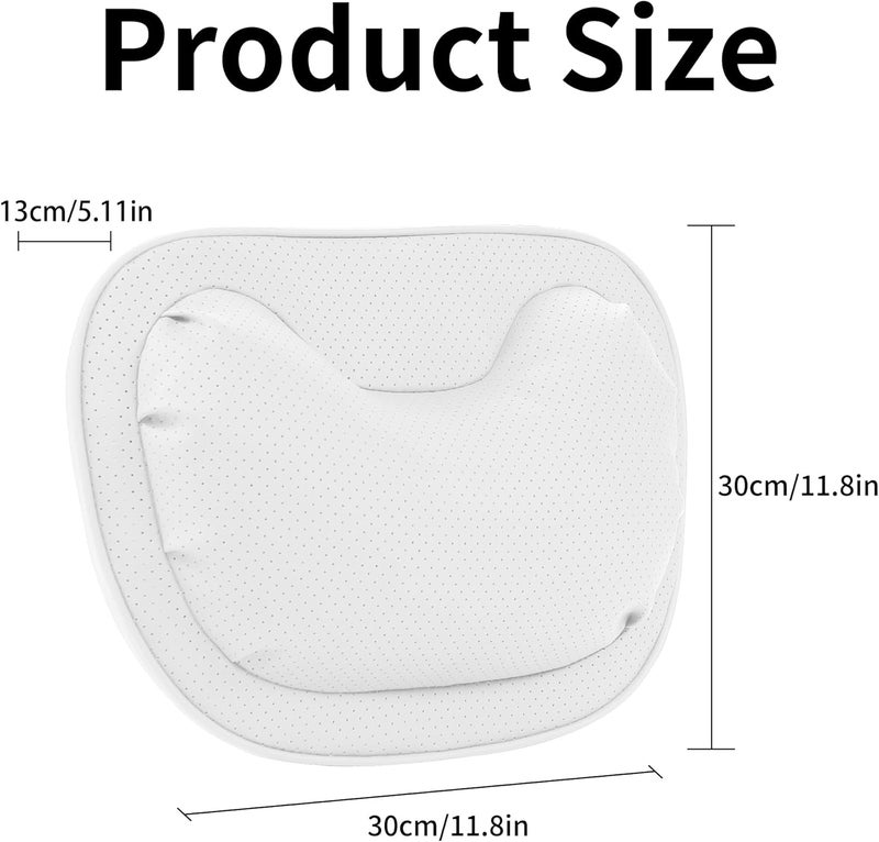 Dapucarin Car Neck Pillow - Soft Comfortable Premium Leather Headrest with Adjustable Strap, Ergonomic Support for Driving, Office & Gaming, White, 2 Pack - Image 5