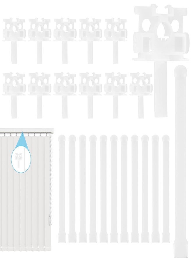 BNYTXV 24pcs Universal Vertical Blind Repair Kit - Durable Replacement Parts for White Blinds - Image 2