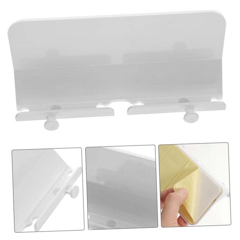 Self Adhesive Phone Wall Mount Holder Set White 4 Pack Space Saving Bedroom - Image 3